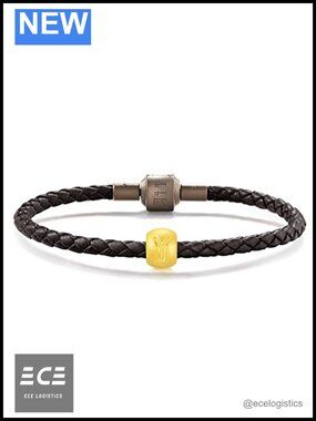999 24K Gold Initial Charm Bracelet Mini Letter Alphabet Link Chain